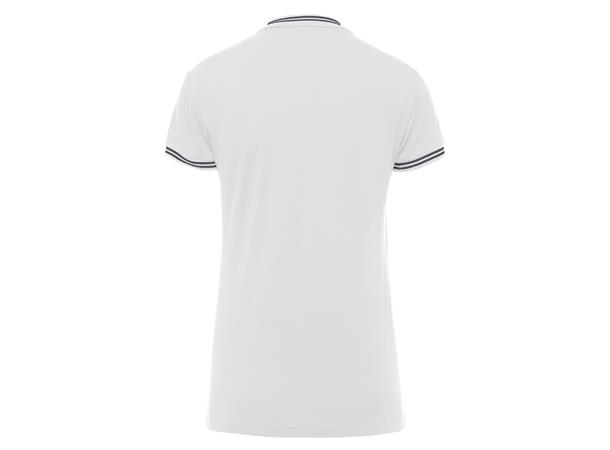 Hambo Polo Dame HVIT/GRÅ M Poloskjorte i bomull til dame 